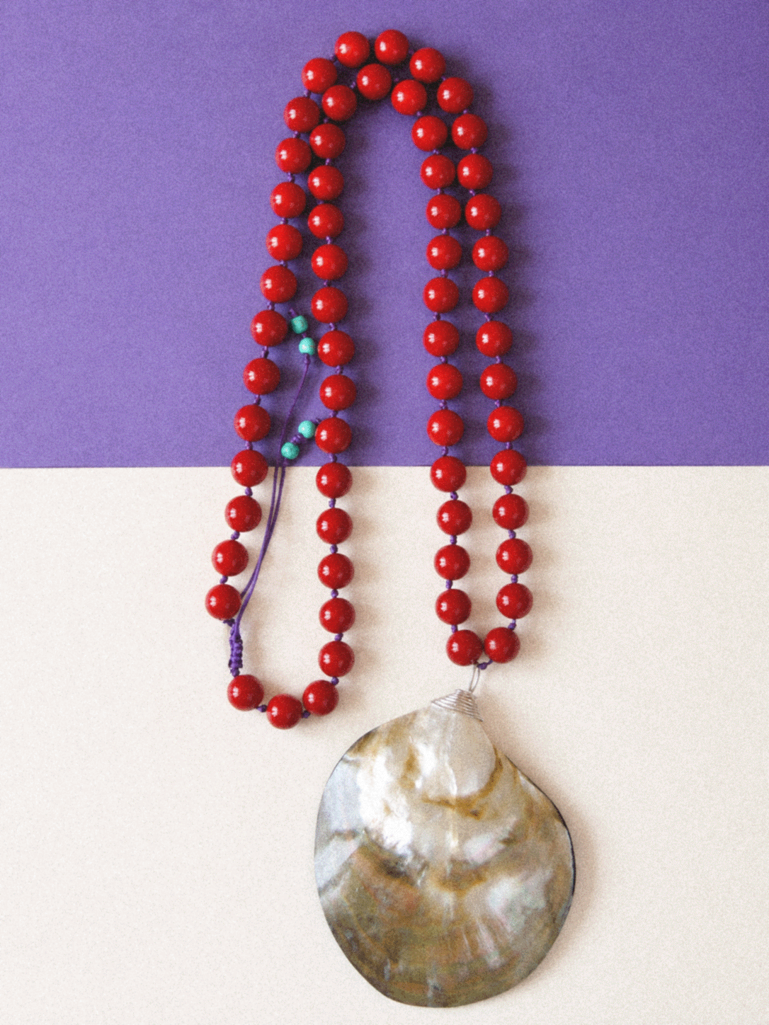 Red Kabibi Shell Necklace